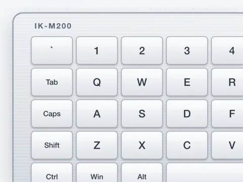 IK-M200 Compact Metal Desktop Keyboard - image 3