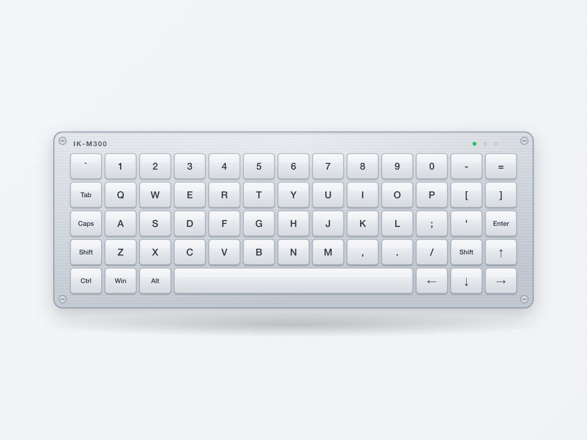 IK-M300 Stainless Steel Panel Mount Keyboard