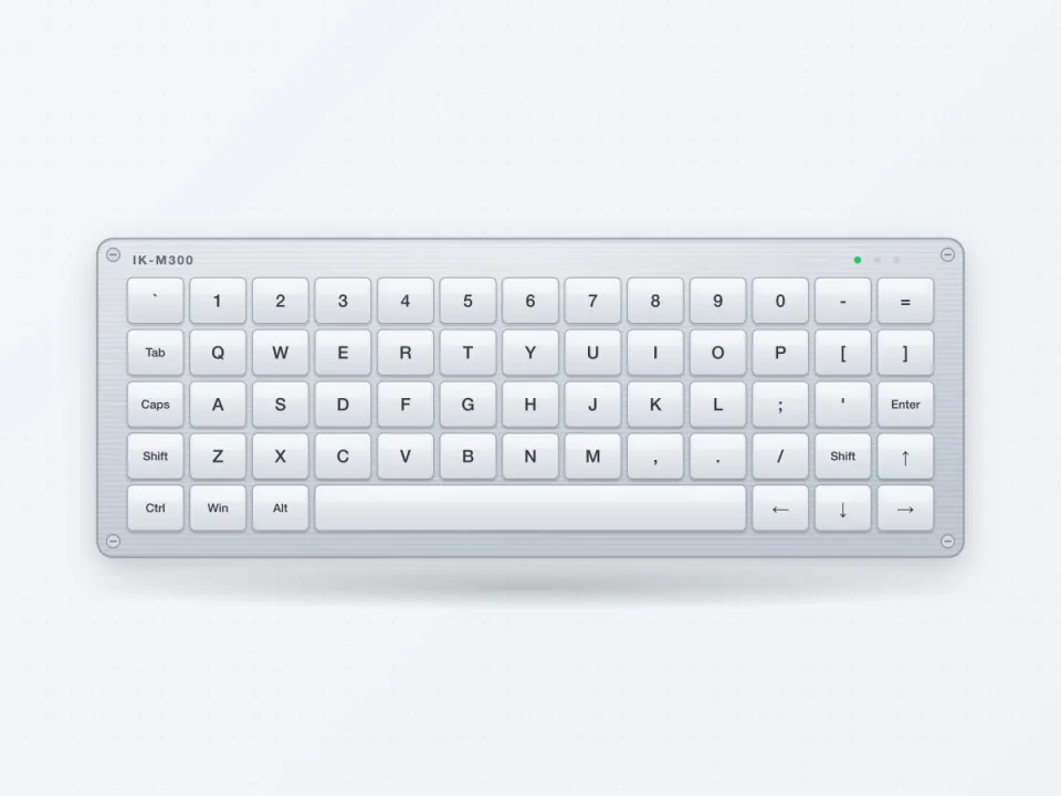 IK-M300 Stainless Steel Panel Mount Keyboard