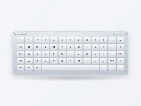 IK-M300 Stainless Steel Panel Mount Keyboard - image 1