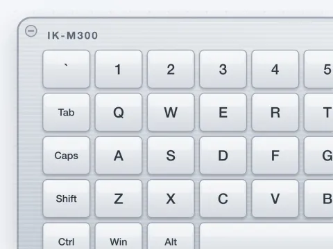 IK-M300 Stainless Steel Panel Mount Keyboard - image 3