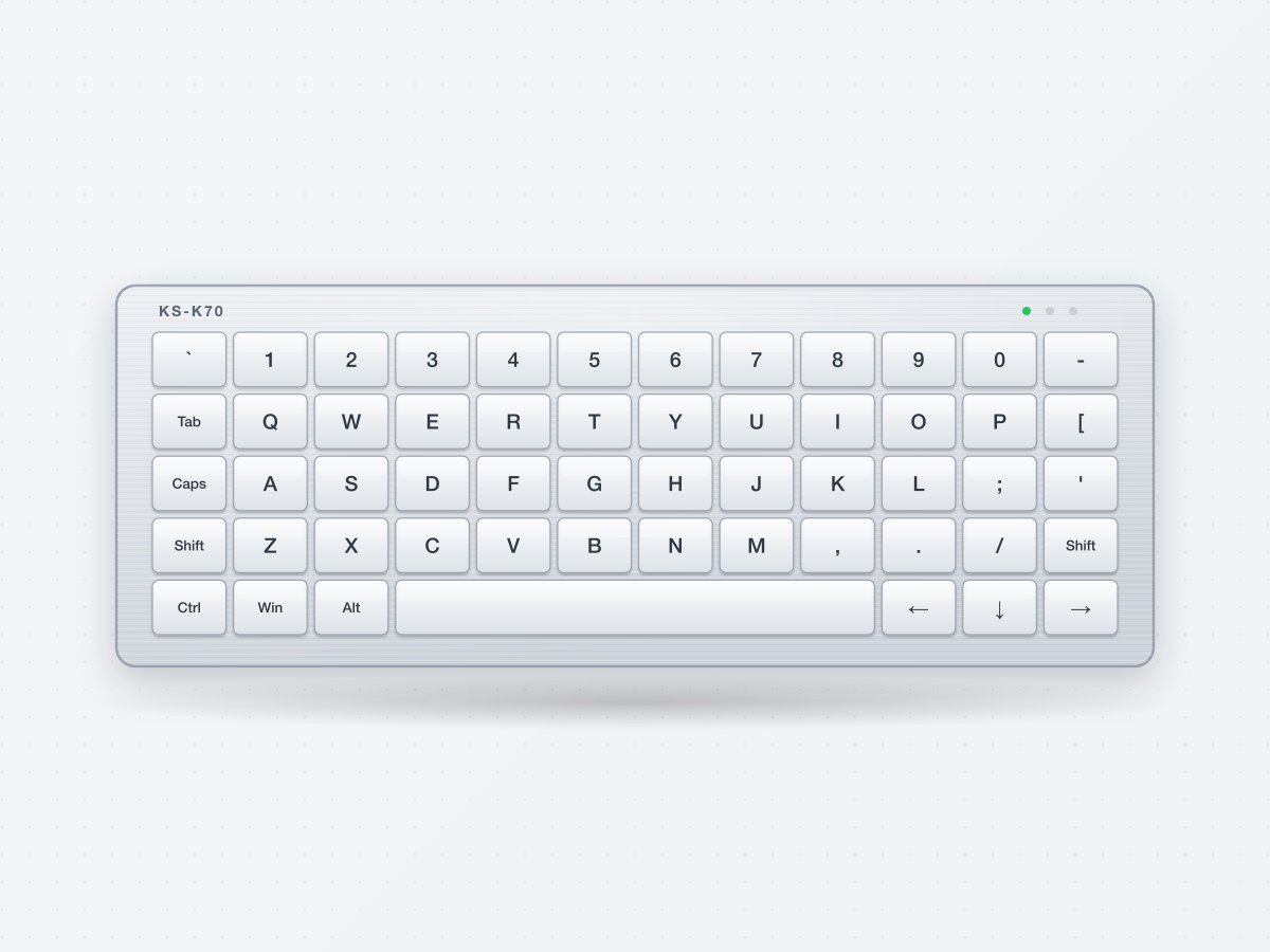 KS-K70 Stainless Steel Kiosk Keyboard, Rear Mount