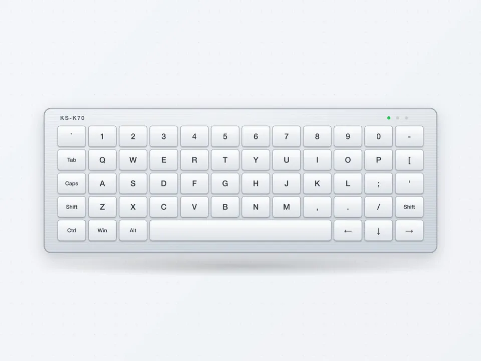 KS-K70 Stainless Steel Kiosk Keyboard, Rear Mount