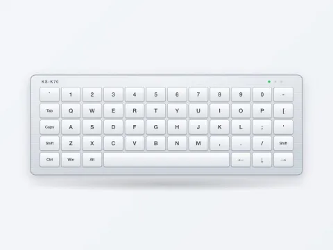 KS-K70 Stainless Steel Kiosk Keyboard, Rear Mount - image 1