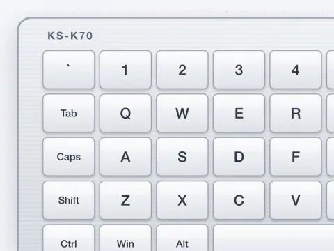 KS-K70 Stainless Steel Kiosk Keyboard, Rear Mount - image 3