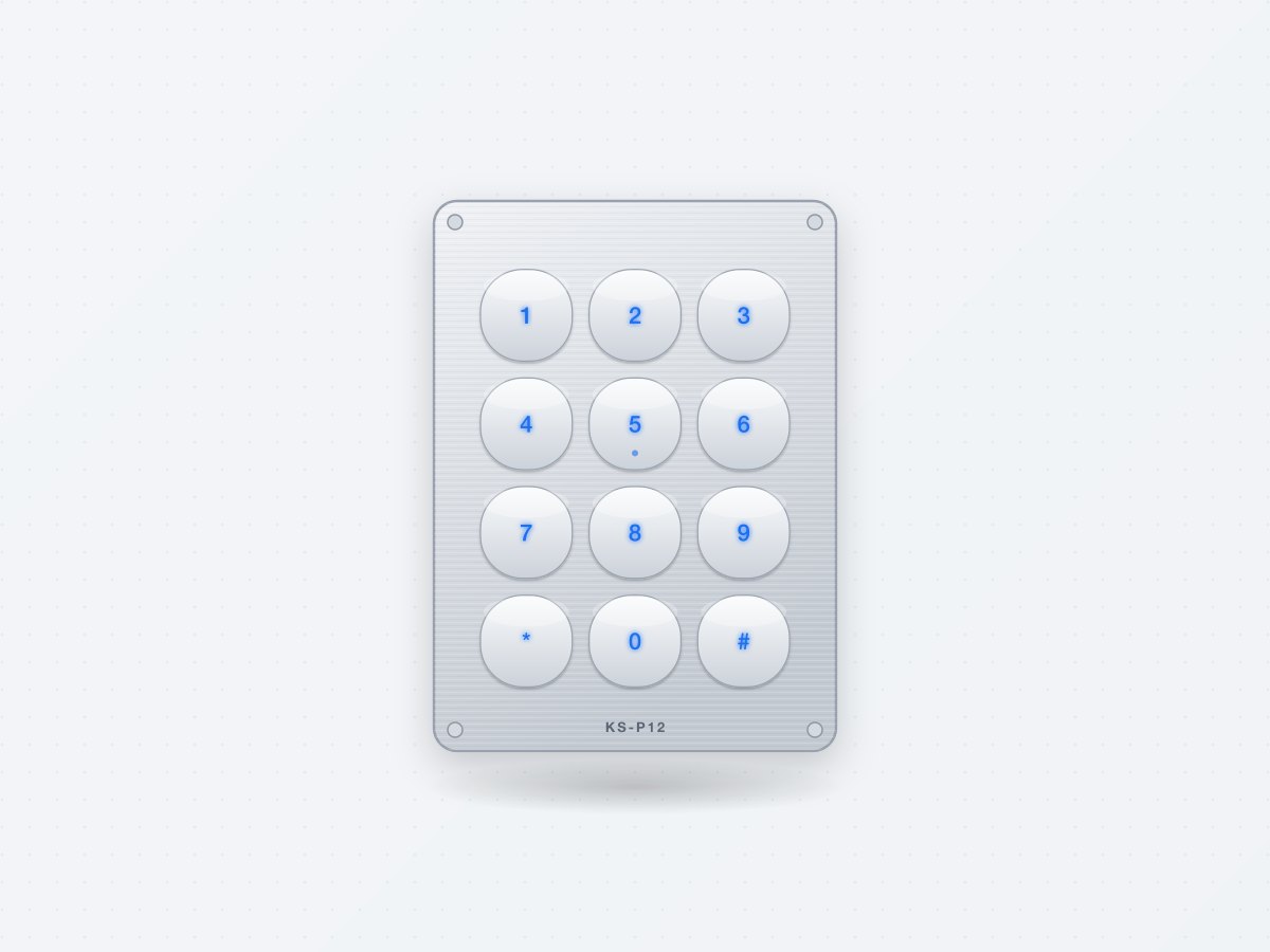 KS-P12 Backlit Access Control Keypad 3×4