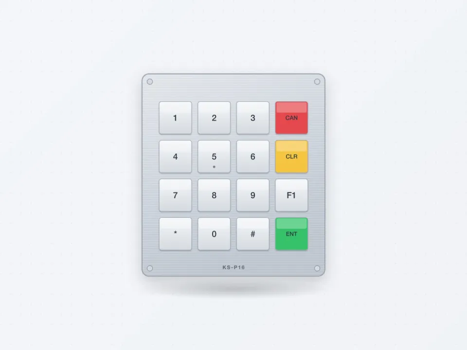 KS-P16 Stainless Steel Kiosk Keypad 4×4