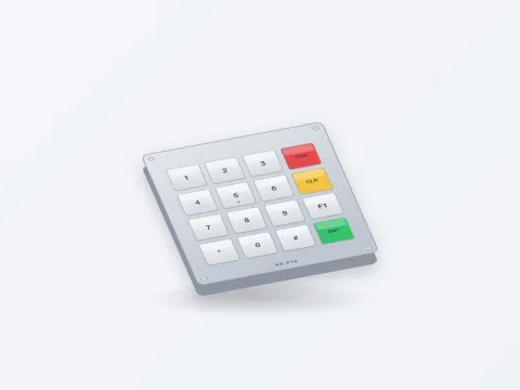 KS-P16 Stainless Steel Kiosk Keypad 4×4 - image 2