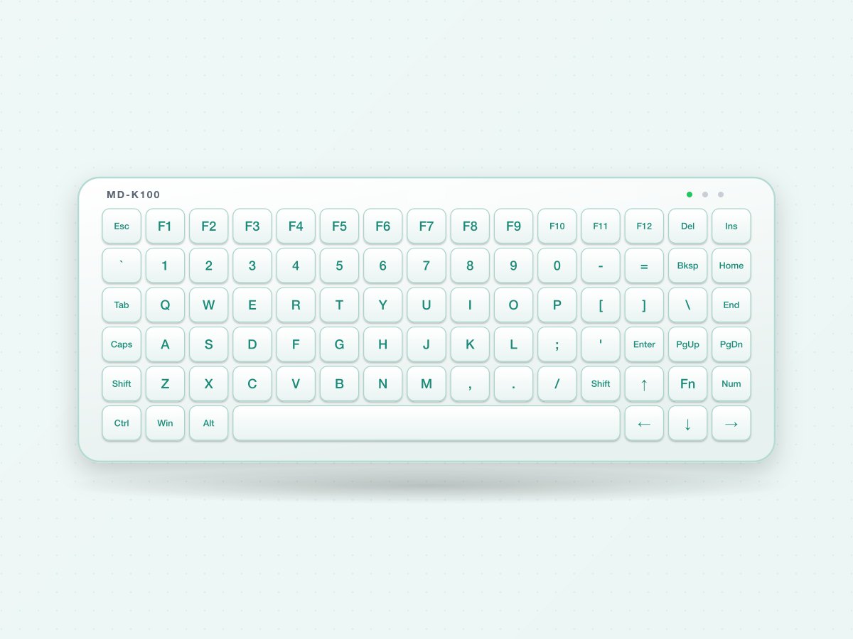 MD-K100 Antimicrobial Sealed Medical Keyboard