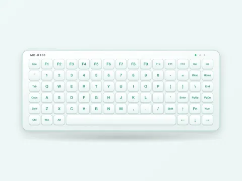 MD-K100 Antimicrobial Sealed Medical Keyboard - image 1