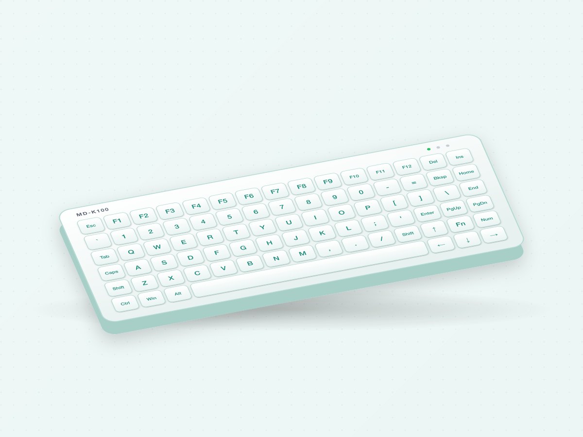 MD-K100 Antimicrobial Sealed Medical Keyboard