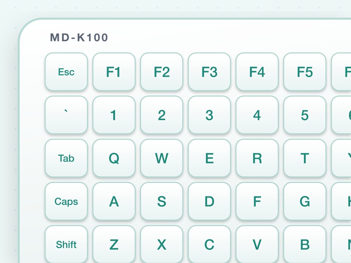 MD-K100 Antimicrobial Sealed Medical Keyboard