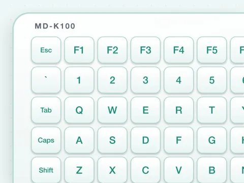 MD-K100 Antimicrobial Sealed Medical Keyboard - image 3