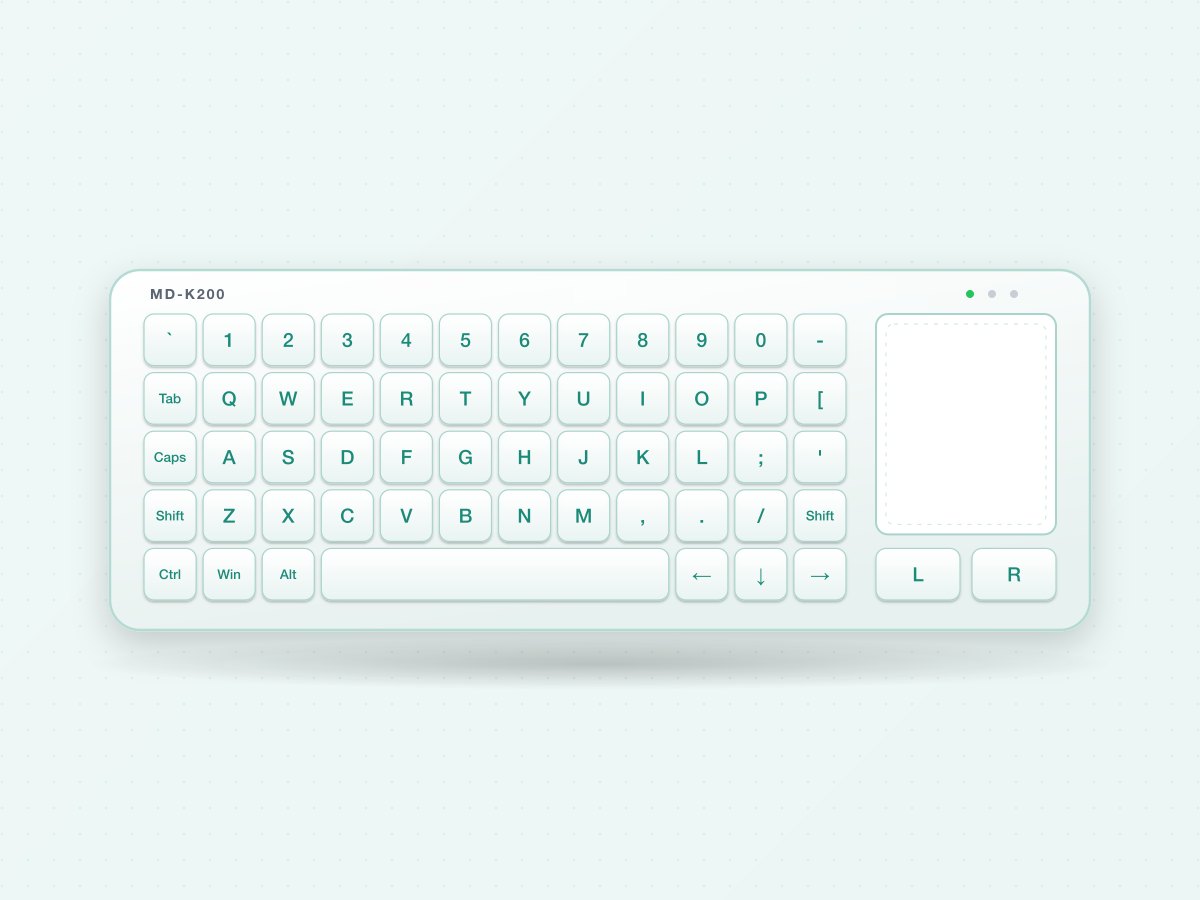 MD-K200 Medical Keyboard with Sealed Touchpad