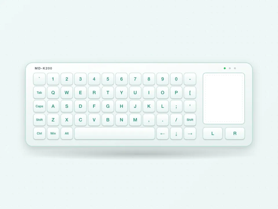 MD-K200 Medical Keyboard with Sealed Touchpad