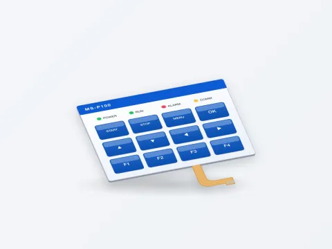 MS-P100 Tactile Membrane Switch Panel with LED Indicators - image 2
