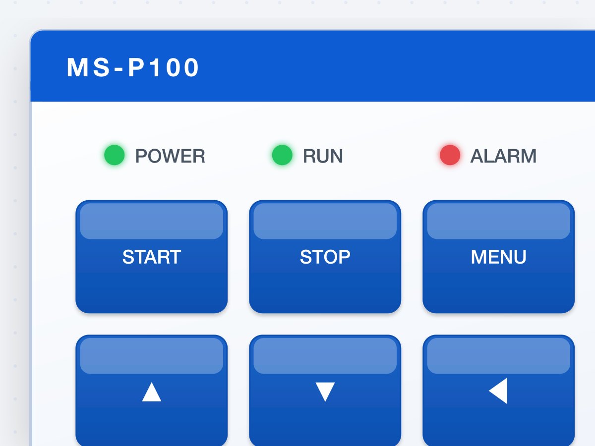 MS-P100 Tactile Membrane Switch Panel with LED Indicators