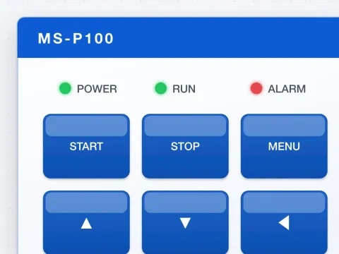 MS-P100 Tactile Membrane Switch Panel with LED Indicators - image 3