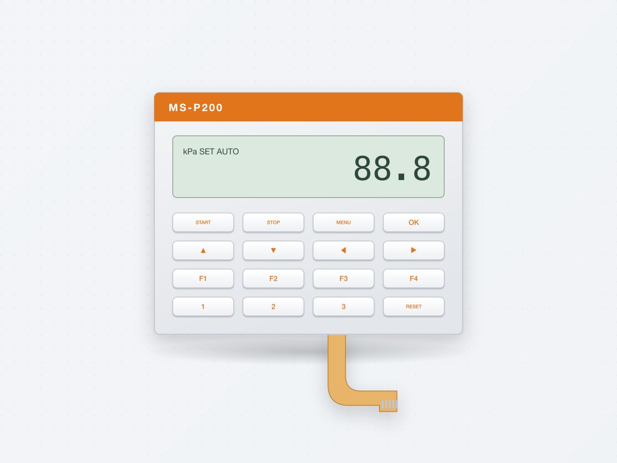 MS-P200 Membrane Keypad with LCD Window