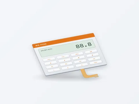 MS-P200 Membrane Keypad with LCD Window - image 2
