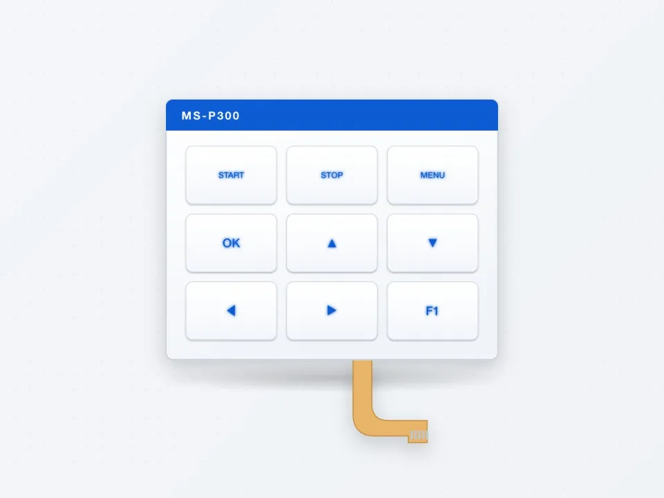 MS-P300 Backlit Membrane Switch with Light Guide Film