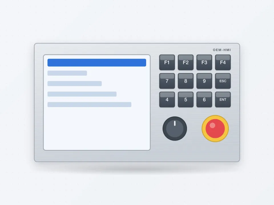 Custom HMI Aluminum Front Panel with Keypad