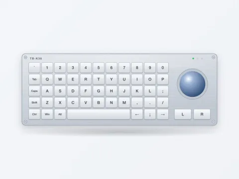 TB-K38 Metal Keyboard with 38 mm Trackball - image 1