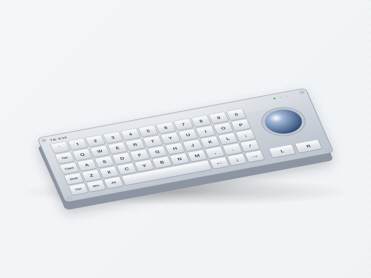 TB-K38 Metal Keyboard with 38 mm Trackball