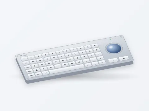 TB-K38 Metal Keyboard with 38 mm Trackball - image 2
