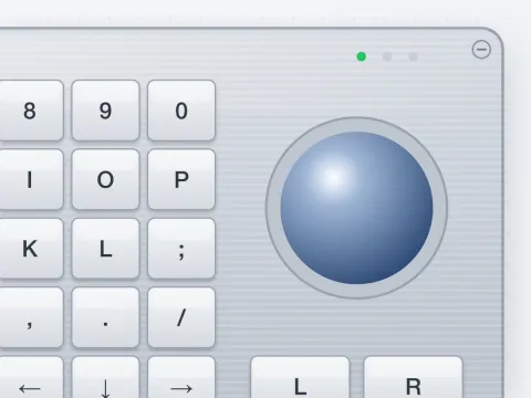 TB-K38 Metal Keyboard with 38 mm Trackball - image 3