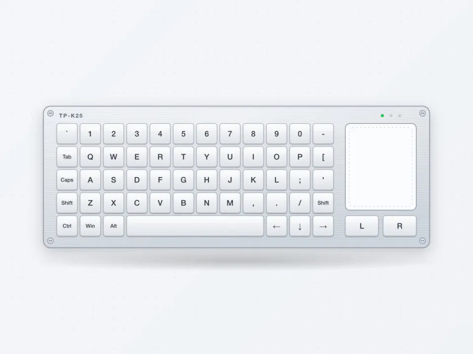 TP-K25 Industrial Keyboard with Touchpad