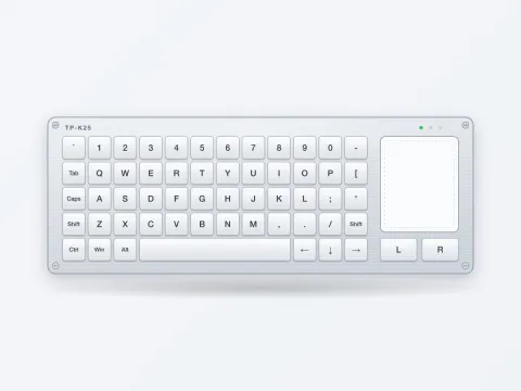 TP-K25 Industrial Keyboard with Touchpad - image 1