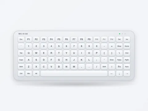 WS-K108 IP68 Washable Silicone Keyboard - image 1