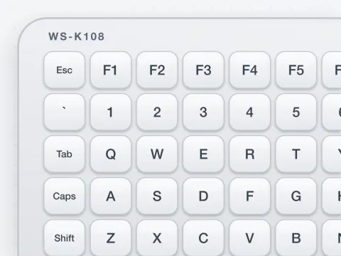 WS-K108 IP68 Washable Silicone Keyboard - image 3