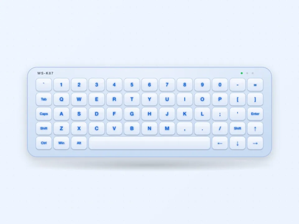 WS-K87 Backlit Waterproof Silicone Keyboard
