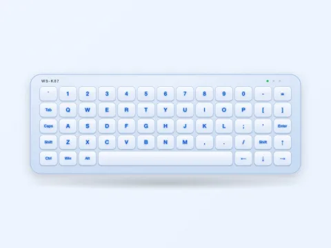 WS-K87 Backlit Waterproof Silicone Keyboard - image 1