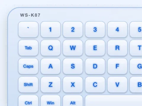 WS-K87 Backlit Waterproof Silicone Keyboard - image 3