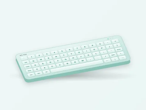 WS-R85 Flexible Silicone Keyboard with Magnetic Mount - image 2